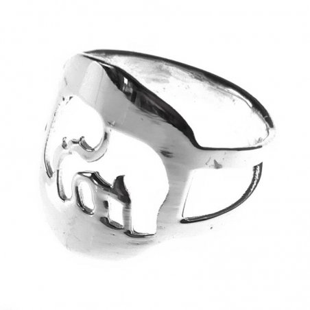 Anillo silueta elefante Plata de Ley