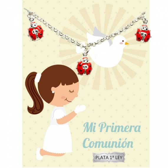 Pulsera mariquitas para niña de Comunión 2