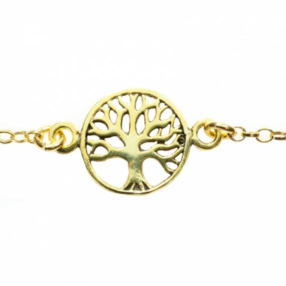 Pulsera árbol de la vida bañada en Oro