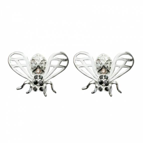 Pendientes mosca con circonitas