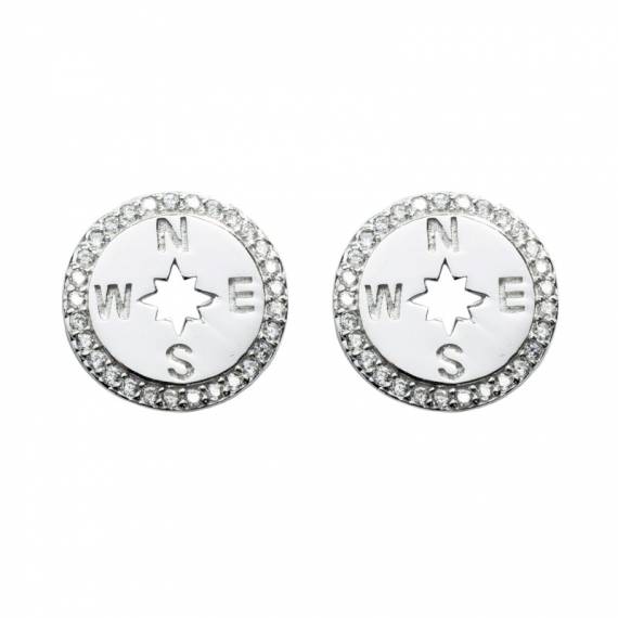 Pendientes rosa de los vientos