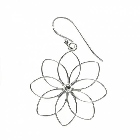 Pendientes flor mandala Plata de Ley 2