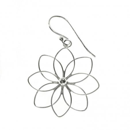 Pendientes flor mandala Plata de Ley