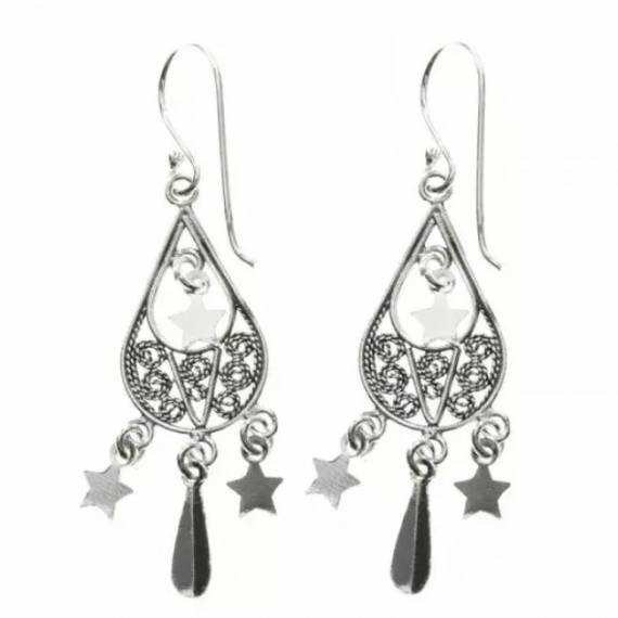 Pendientes gota con abalorios