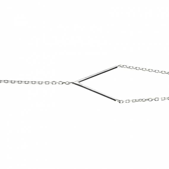 Pulsera minimalista asimétrica Plata de Ley