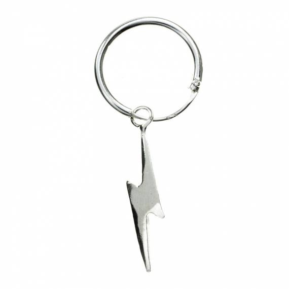 Pendientes aro con rayo Plata de Ley 2