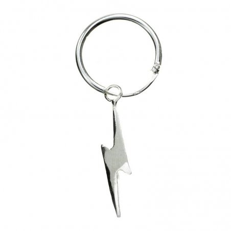 Pendientes aro con rayo Plata de Ley