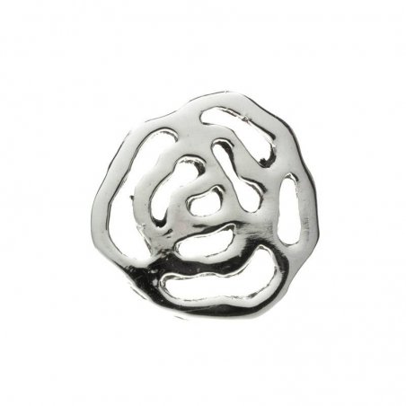 Pendientes rosa calada Plata de Ley