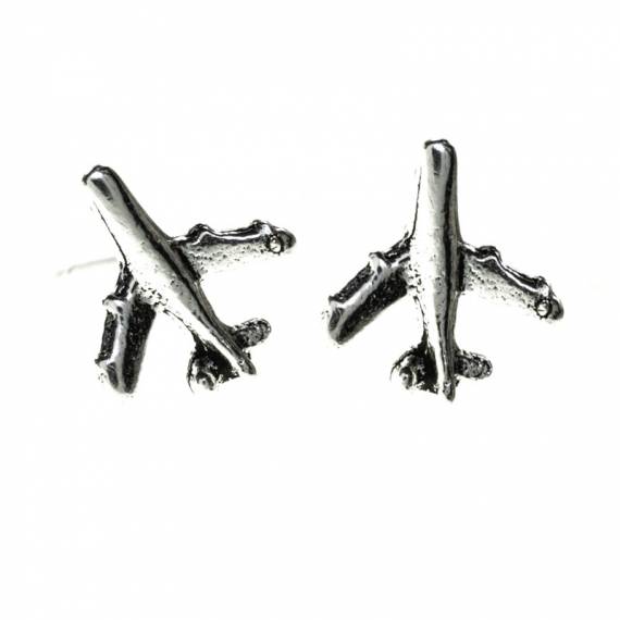 Pendientes avión Plata de Ley