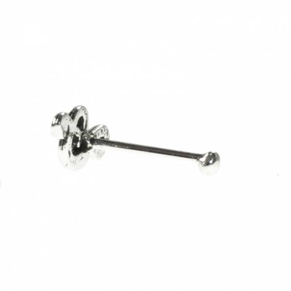Piercing para nariz clave de Sol Plata de Ley 925 2