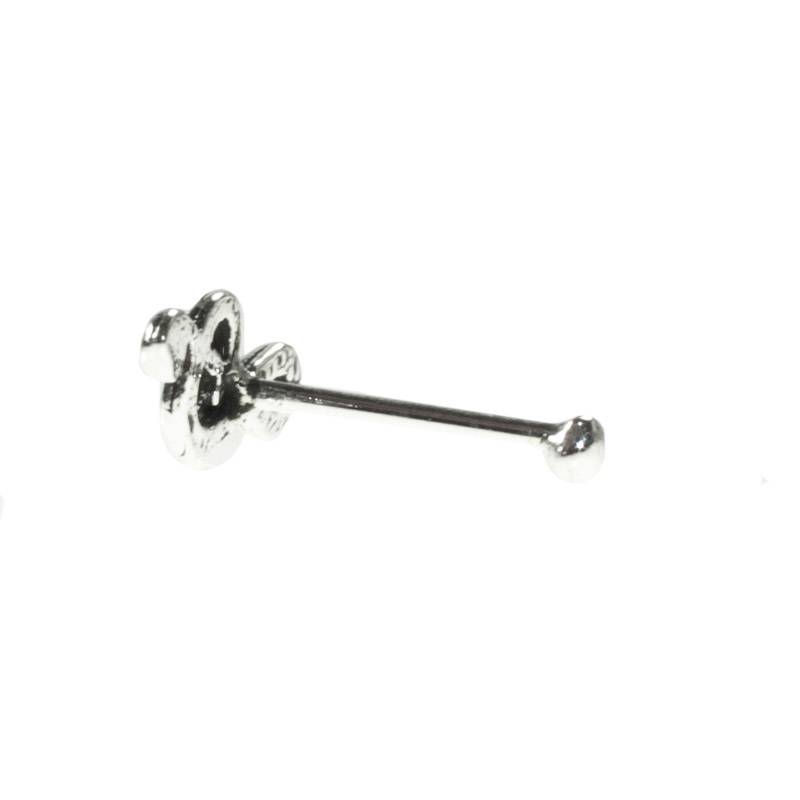 Piercing para nariz clave de Sol Plata de Ley 925