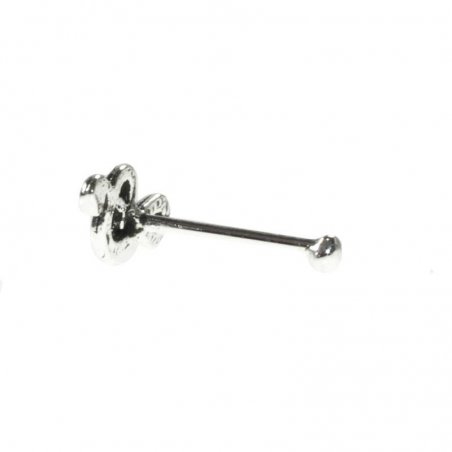 Piercing para nariz clave de Sol Plata de Ley 925