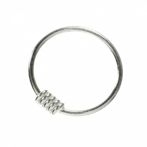 Aro liso con resorte Plata de Ley