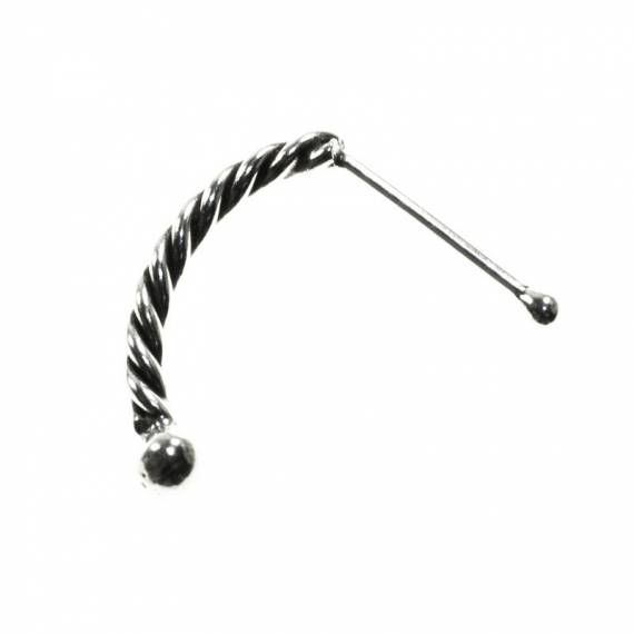 Piercing nariz cuerda Bali Plata de Ley