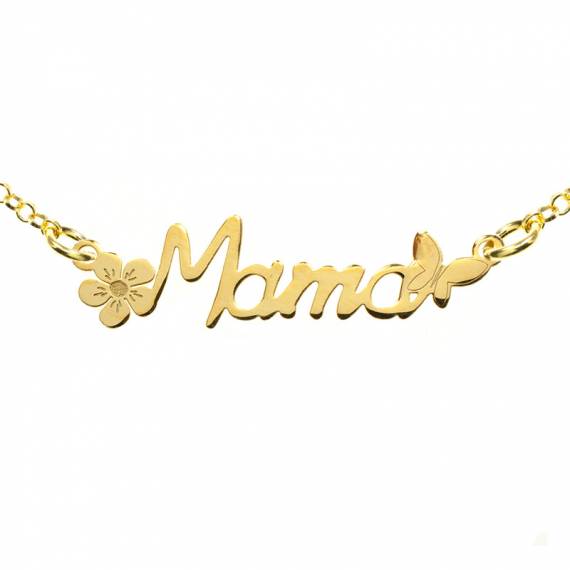 Collar Mamá Plata de Ley