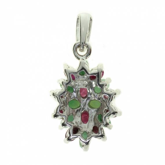 Colgante esmeralda & rubí 2