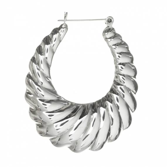 Aros enrollados grandes Plata de Ley 2