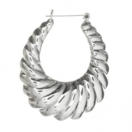 Aros enrollados grandes Plata de Ley