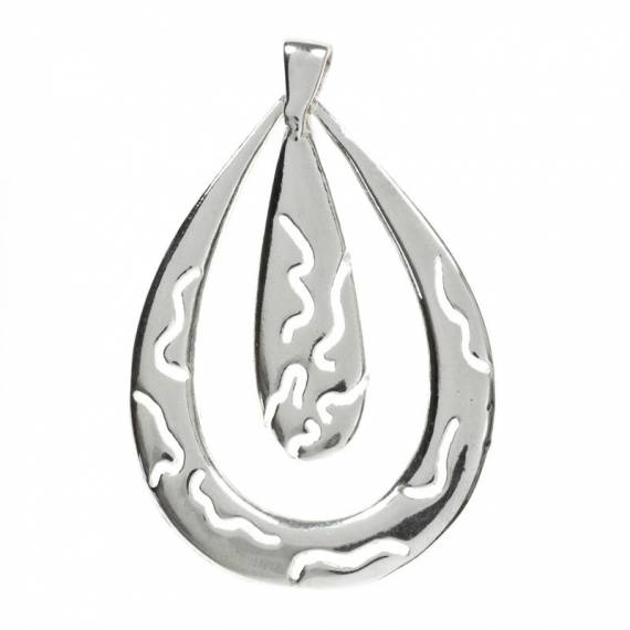 Colgante doble gota abstracta