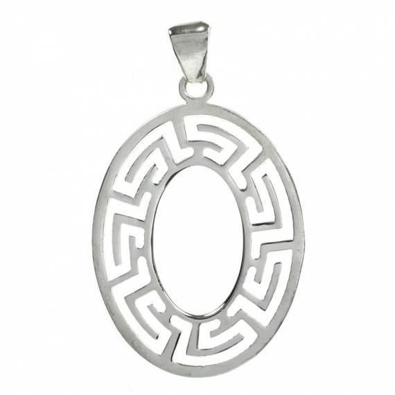 Colgante ovalado estilo griego Plata de Ley