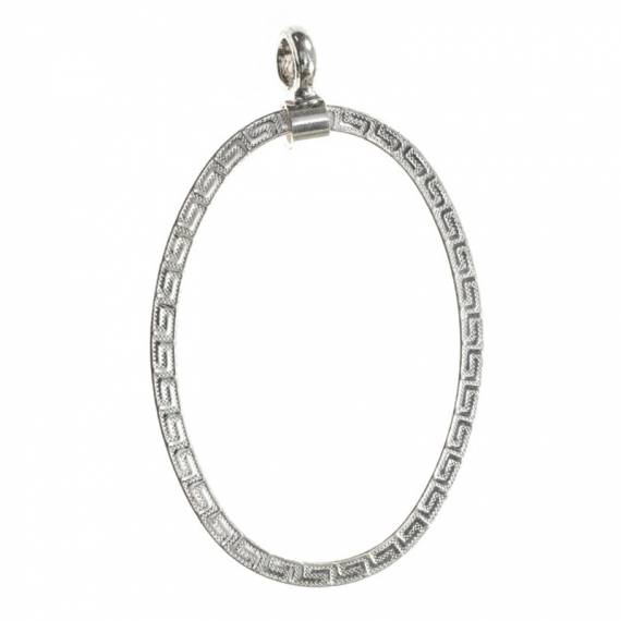 Colgante griego óvalo Plata de Ley