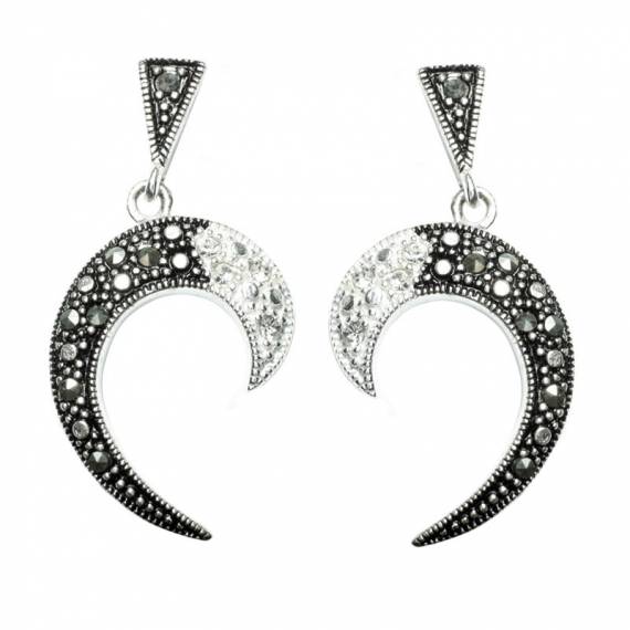 Pendientes con marquesita y circonita Plata de Ley