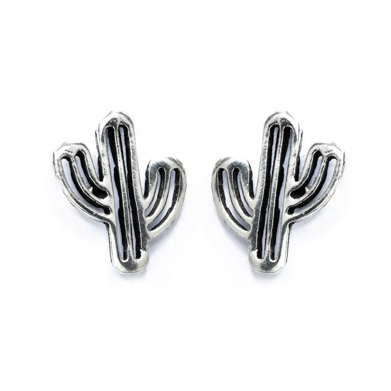 Pendientes Boho cactus Plata de Ley