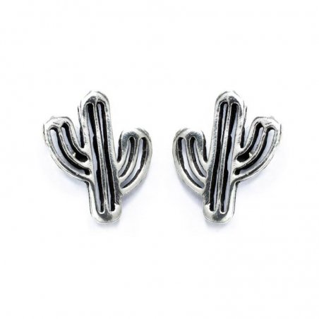 Pendientes Boho cactus Plata de Ley