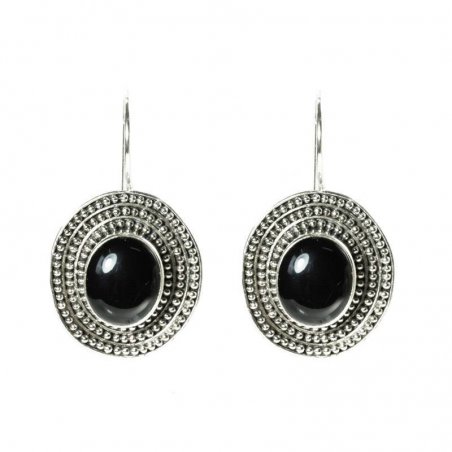Pendientes Boho Ónix Plata de Ley