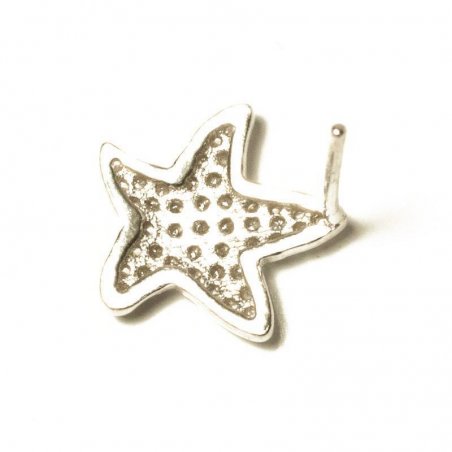 Pendientes estrella de mar circonitas Plata de Ley