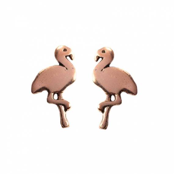 Pendientes flamenco Plata de Ley con baño de oro rosa 2