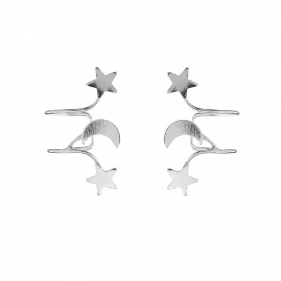 Ear cuff estrella y luna