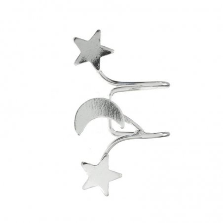 Ear cuff estrella y luna