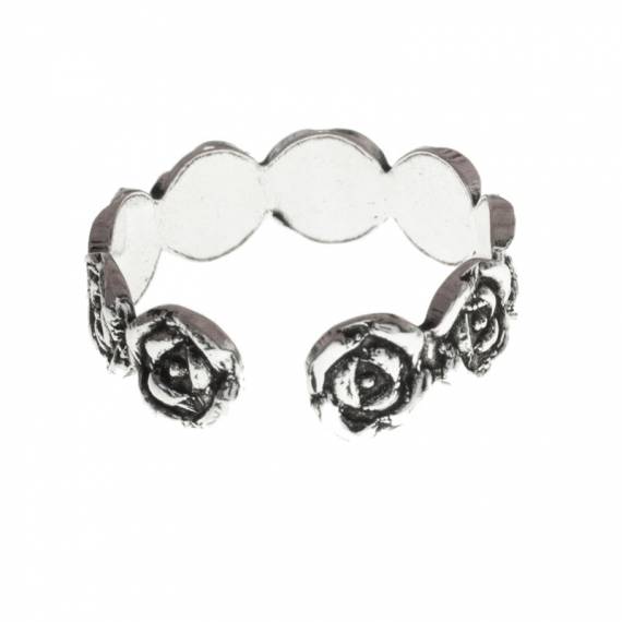 Anillo rosas para pie Plata de Ley 2