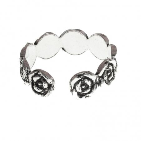 Anillo rosas para pie Plata de Ley
