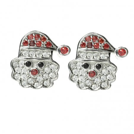 Pendientes Papá Noel Plata de Ley