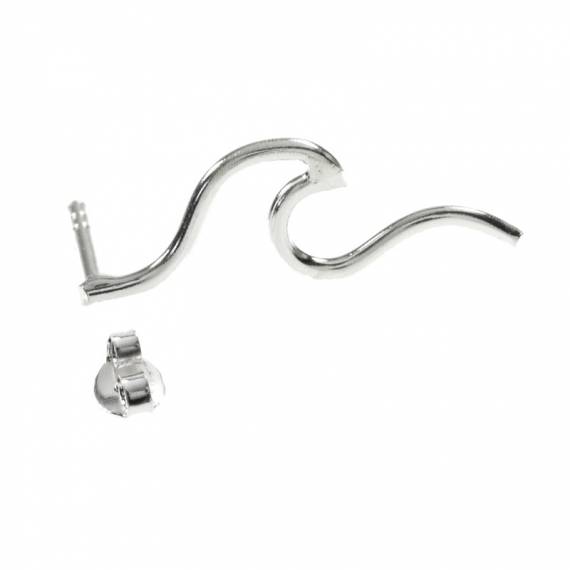 Pendientes ola largos Plata de Ley 2
