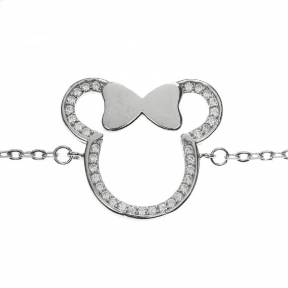 Pulsera entrepieza ratona Plata de Ley