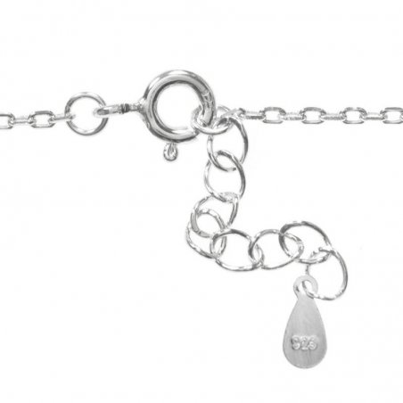 Pulsera ajustable luna invertida Plata de Ley