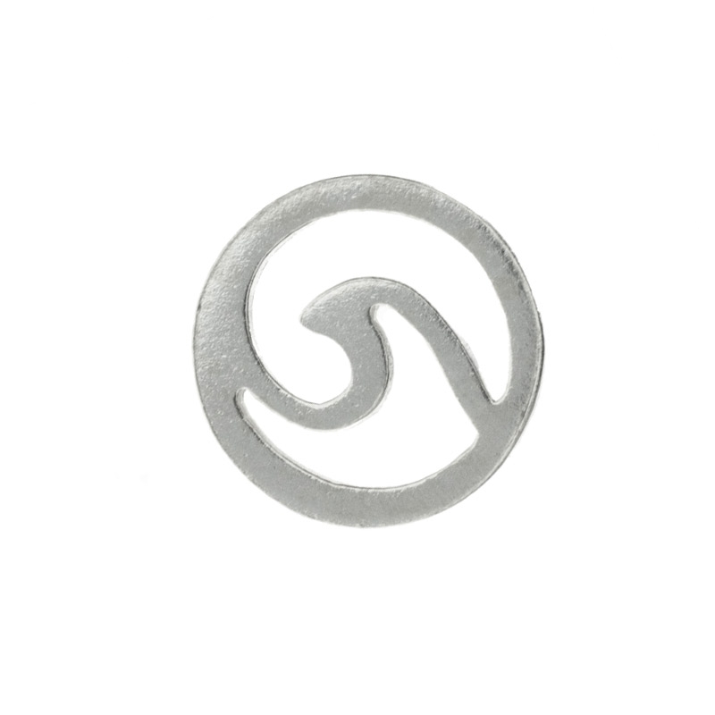 Pendientes ola de plata con mensaje positivo