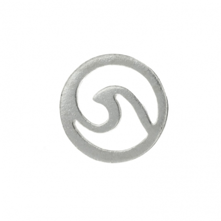Pendientes ola de plata con mensaje positivo