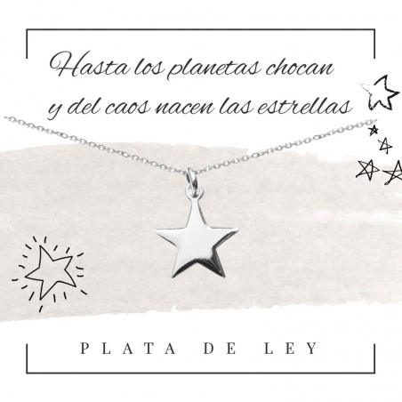 Collar estrella con mensaje positivo