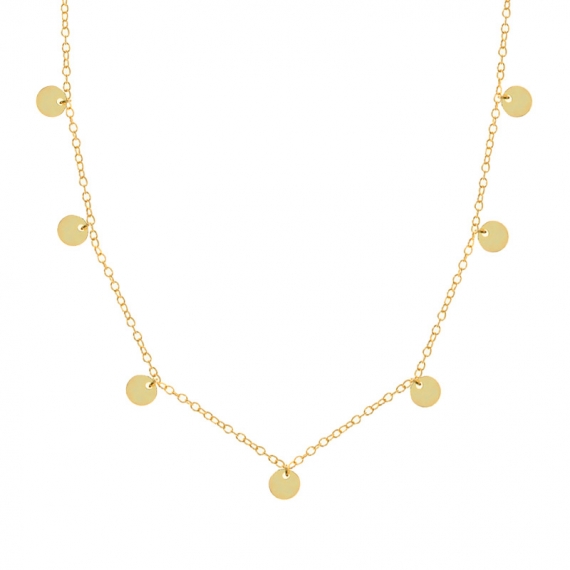 Collar círculos dorado Plata de Ley
