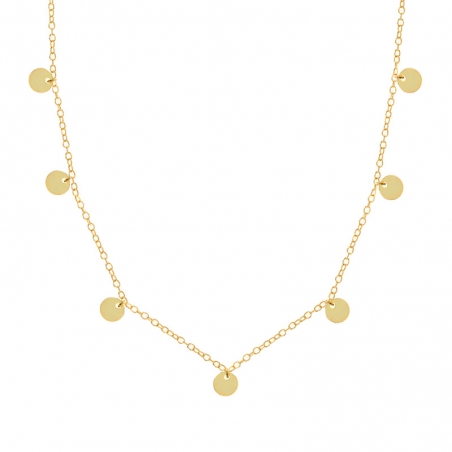 Collar círculos dorado Plata de Ley