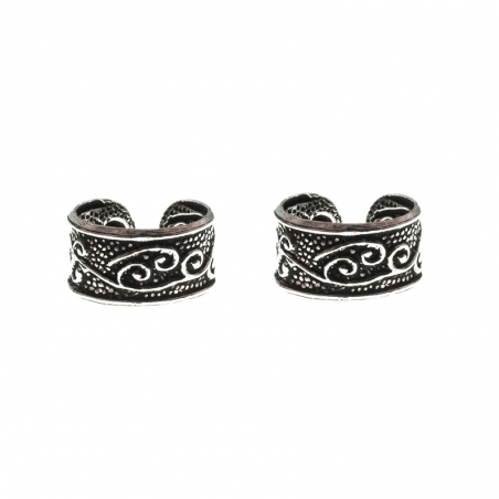 Pendientes ear cuff étnicos Plata de Ley
