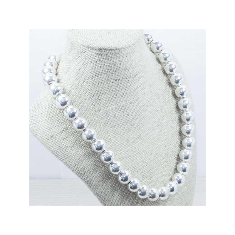 Collar bolas Plata de Ley