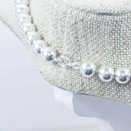 Collar bolas Plata de Ley