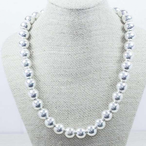 Collar bolas Plata de Ley