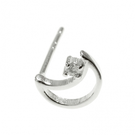 Pendientes asimétricos estrella fugaz y luna