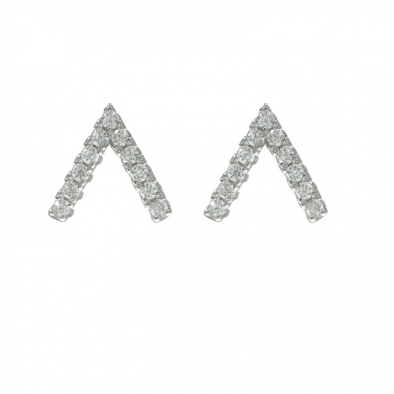 Pendientes V invertida Plata de Ley